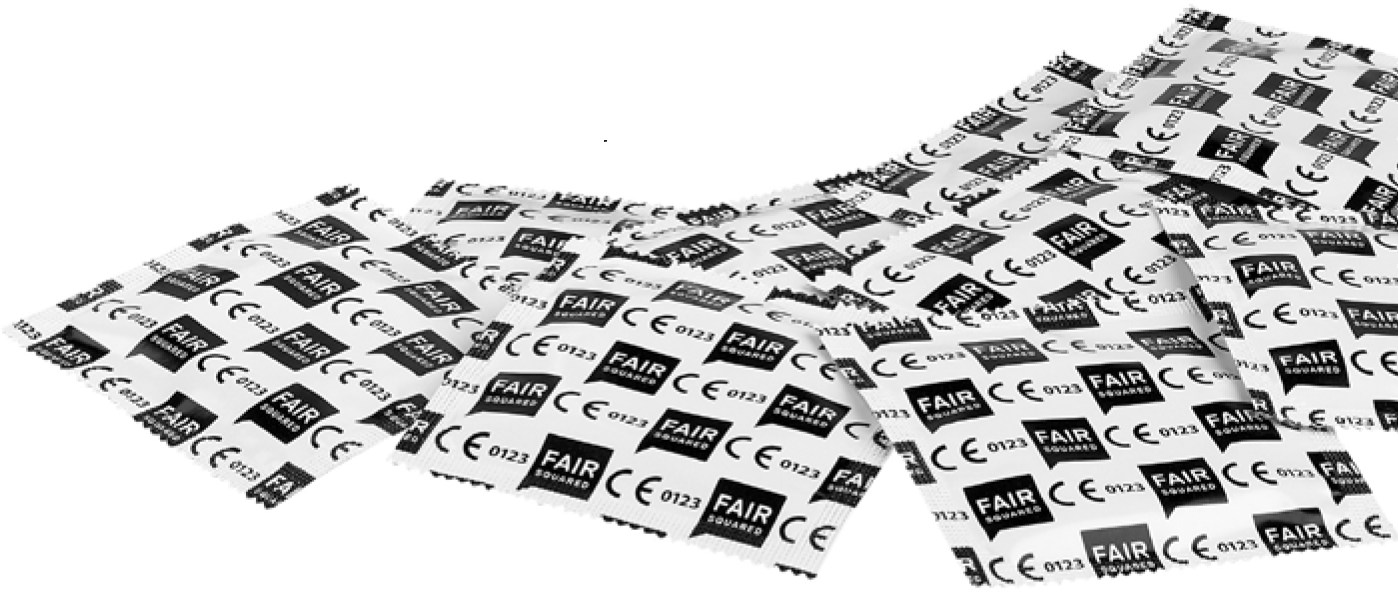 Fair Squared Kondomverpackungen